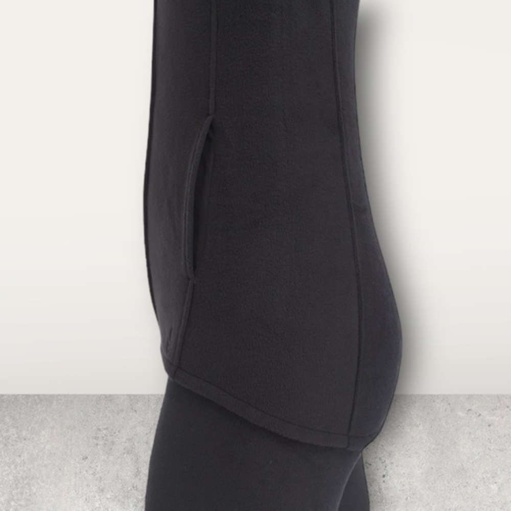 WOMENS CUDDL DUDS VEST FLEECE WEAR W/ STRETCH SIZE XLARGE Black - NEW - Picture 4 of 8